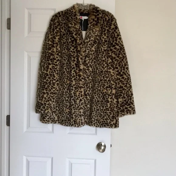 NWT Boden “Boxgrove” Faux Fur Leopard Print Coat, 16 - Picture 4 of 12